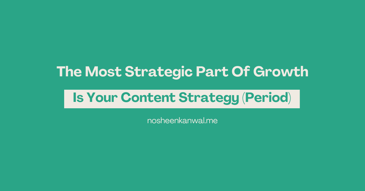 See my detailed take on what content strategy is and how I figure it out for my clients and brands.